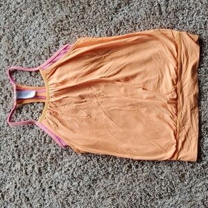 Ivivva Tank top with build in bra, size 14, euc